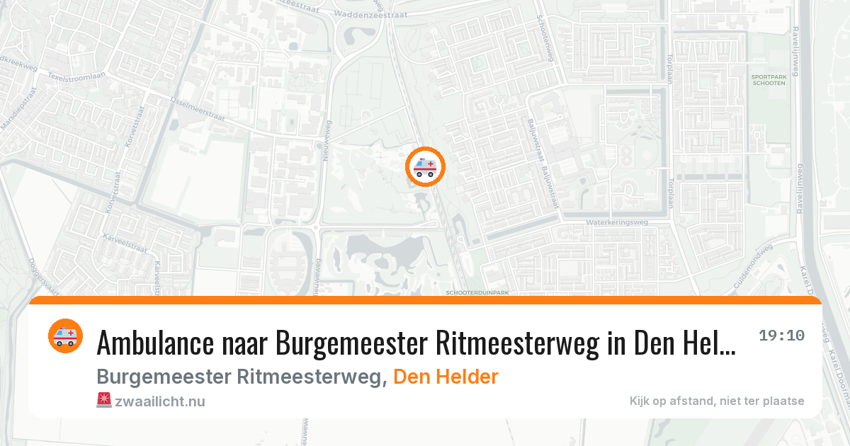 Ambulance naar Burgemeester Ritmeesterweg in Den Helder — 22 jul 2026