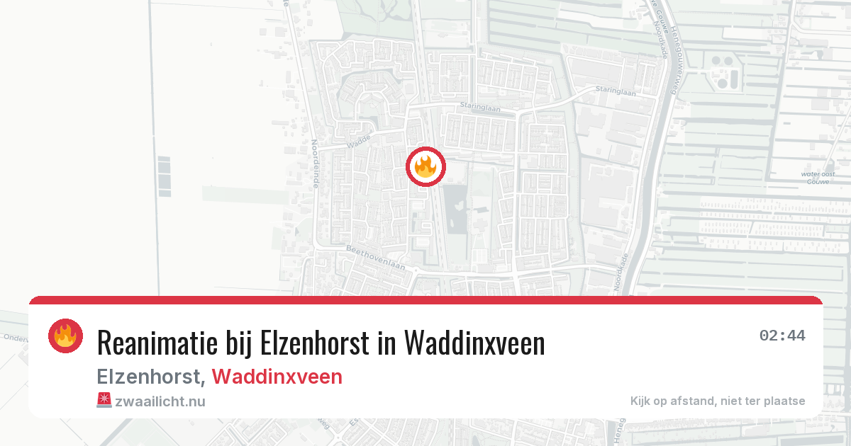 Reanimatie bij Elzenhorst in Waddinxveen — 26 feb 2026