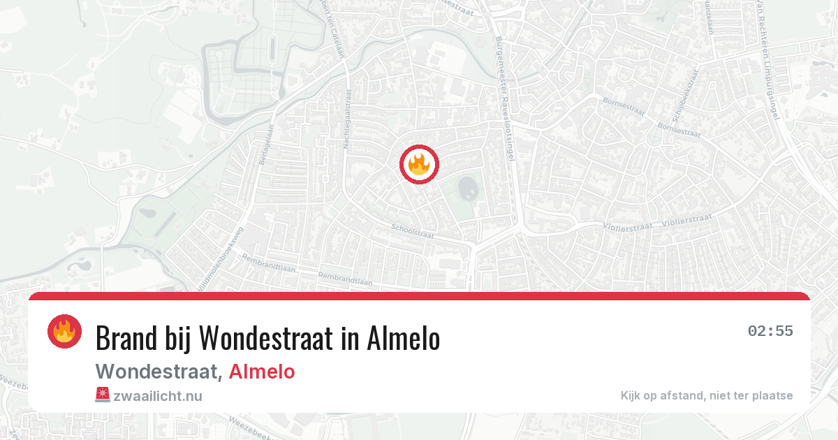 Brand bij Wondestraat in Almelo — 23 jul 2026