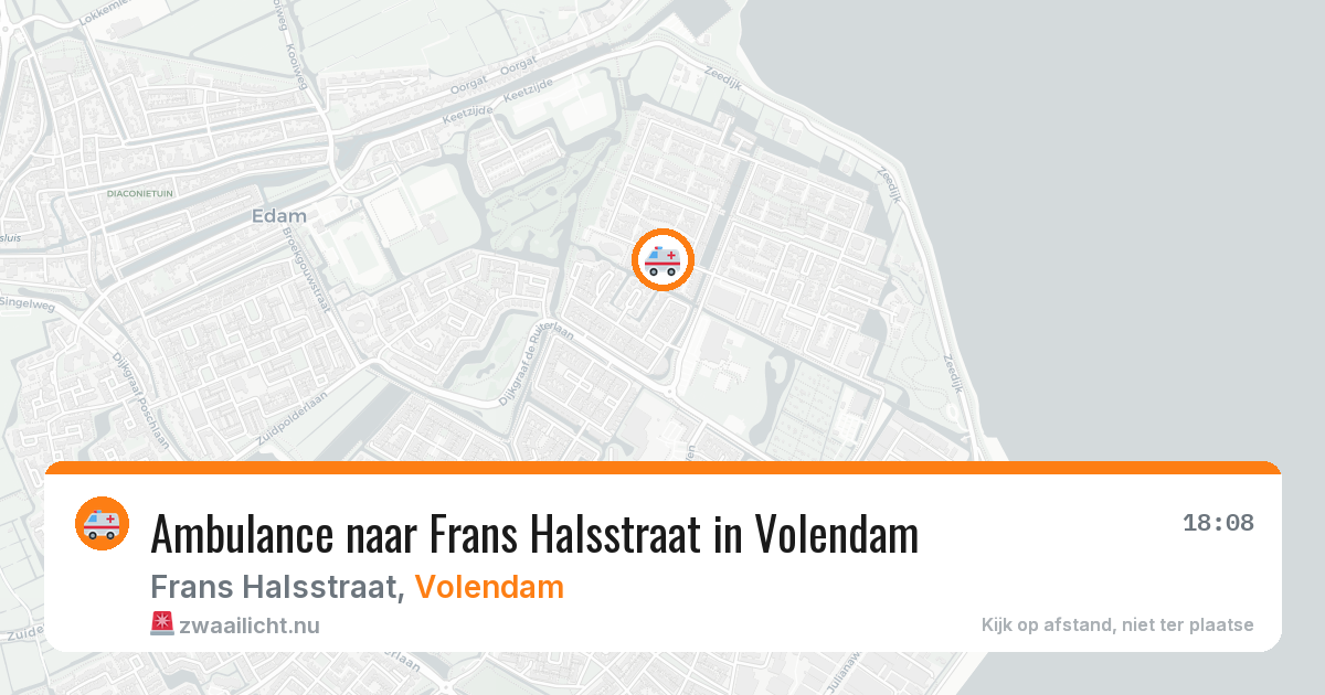 Ambulance naar Frans Halsstraat in Volendam — 24 jul 2026