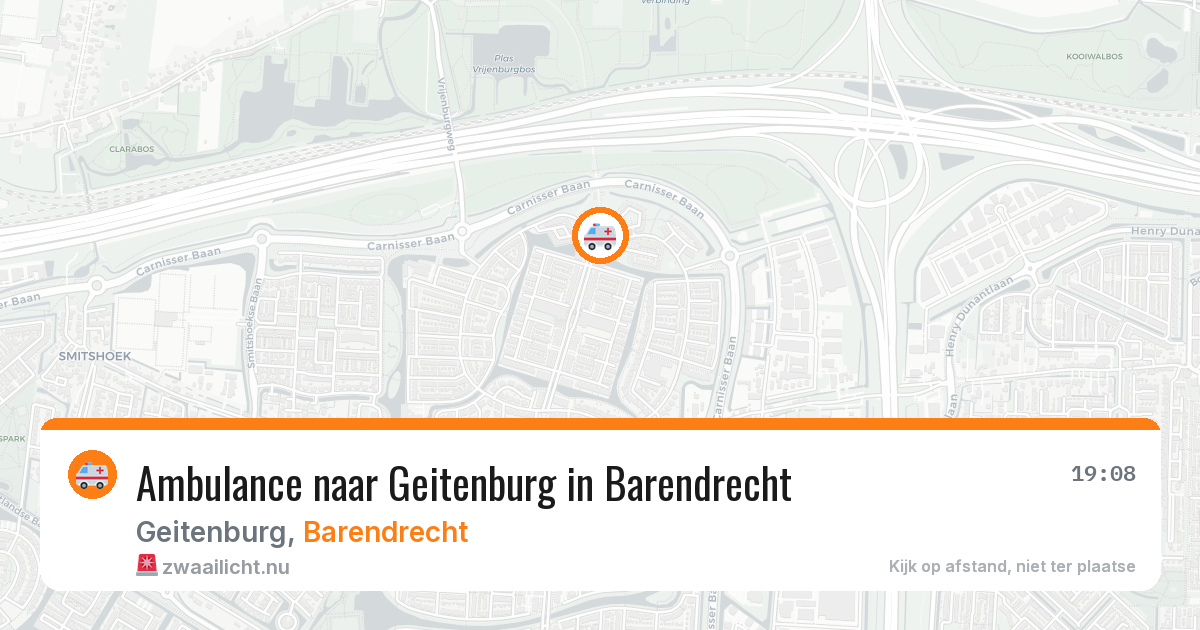 Ambulance naar Geitenburg in Barendrecht — 19 jul 2026