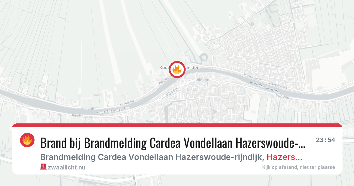 Brand bij Brandmelding Cardea Vondellaan Hazerswoude-rijndijk in Hazerswoude-Rijndijk — 6 mei 2026
