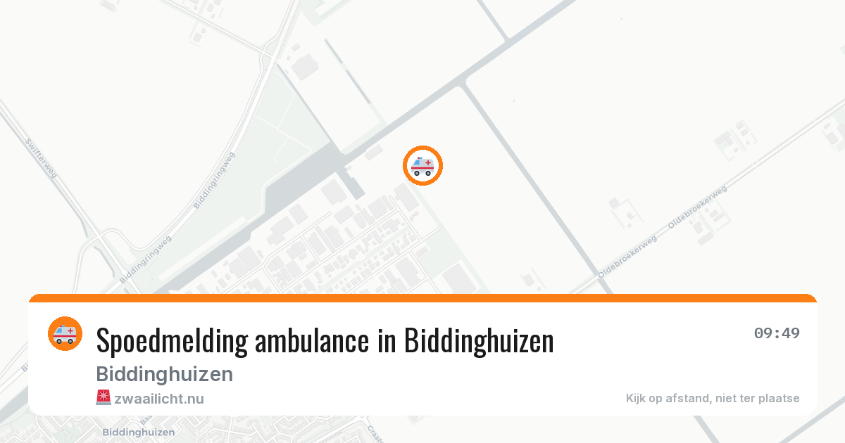 Spoedmelding ambulance in Biddinghuizen — 14 apr 2026