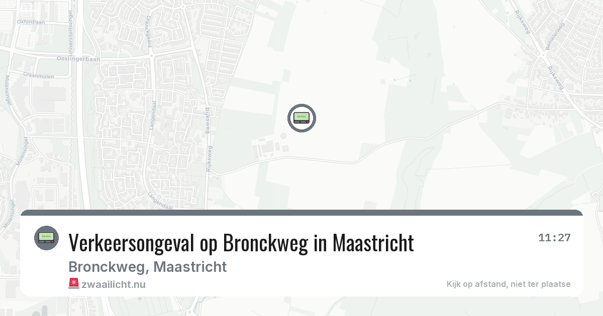 Verkeersongeval op Bronckweg in Maastricht — 11 jul 2026