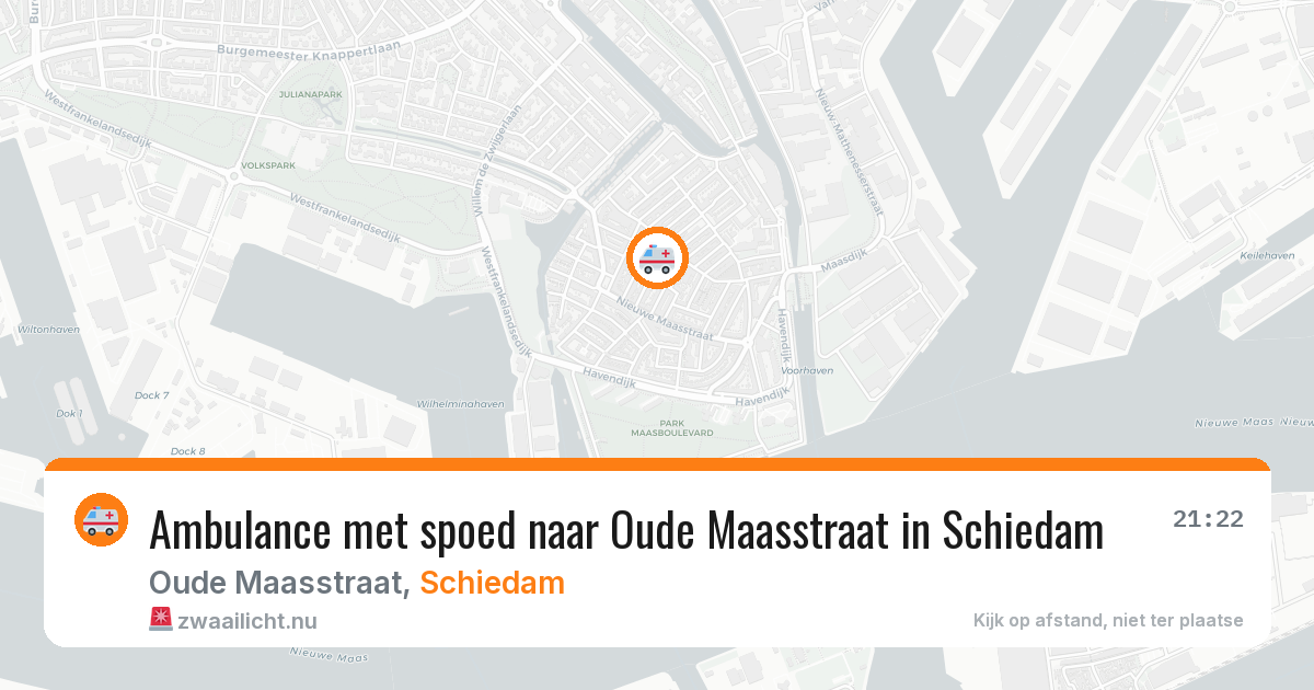 Ambulance met spoed naar Oude Maasstraat in Schiedam — 26 jul 2026