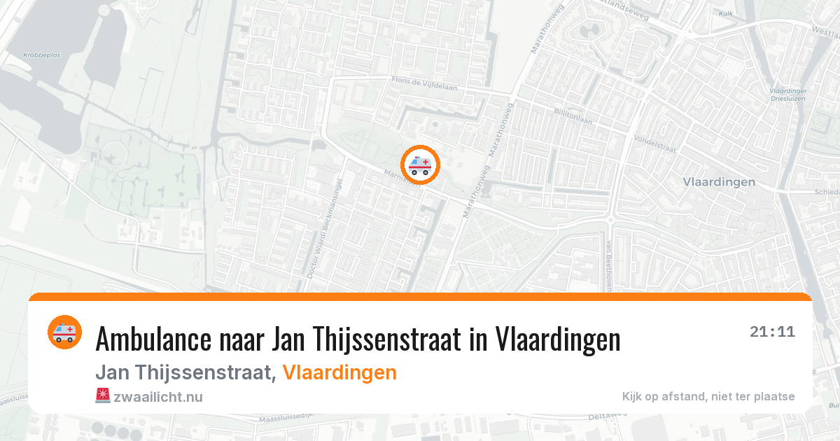 Ambulance naar Jan Thijssenstraat in Vlaardingen — 10 mei 2026