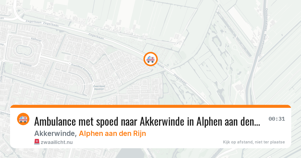 Ambulance met spoed naar Akkerwinde in Alphen aan den Rijn — 2 jun 2026