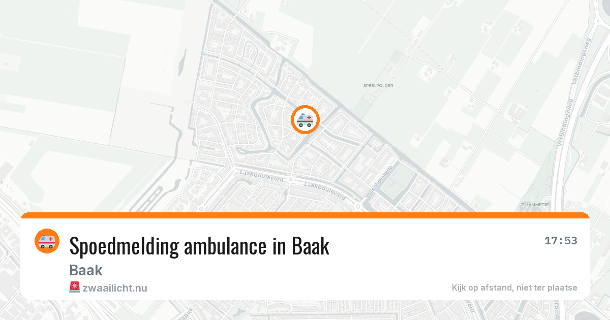 Spoedmelding ambulance in Baak — 5 feb 2026