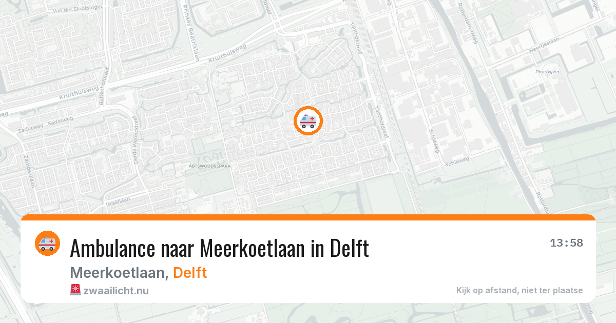 Ambulance naar Meerkoetlaan in Delft — 6 jun 2026