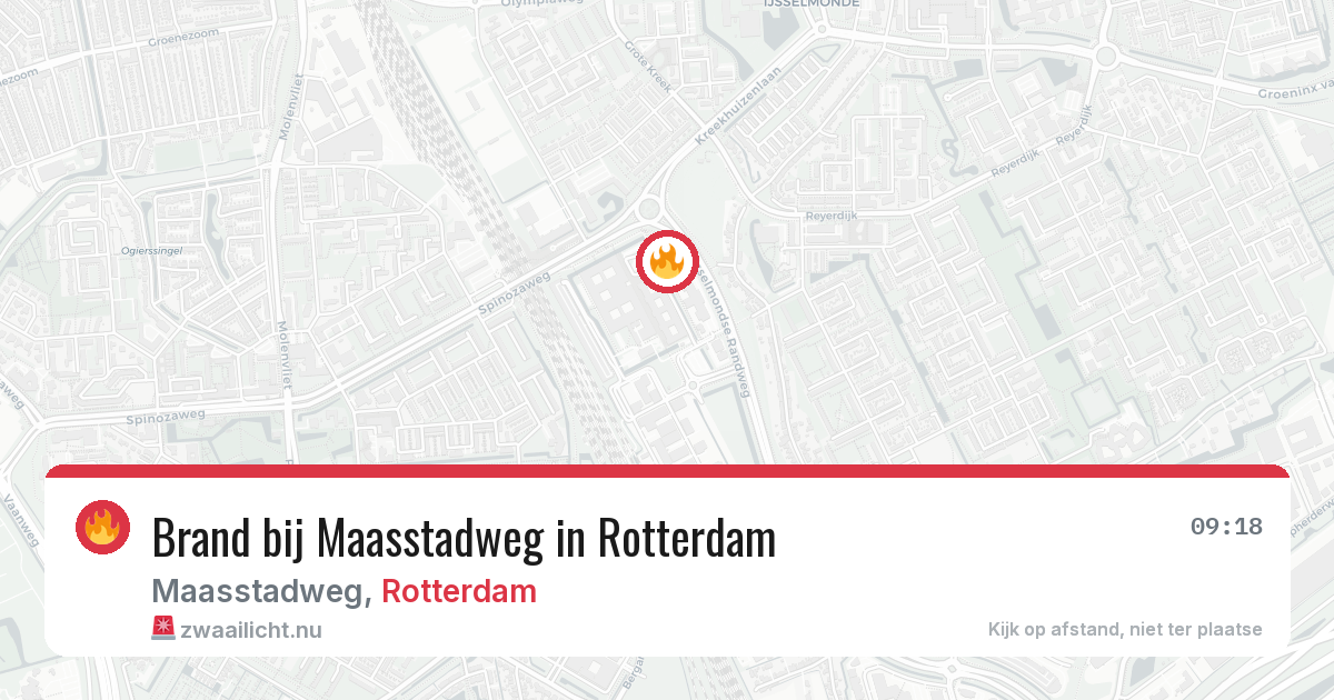 Brand bij Maasstadweg in Rotterdam — 11 feb 2026