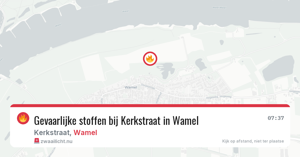 Gevaarlijke stoffen bij Kerkstraat in Wamel — 28 mei 2026