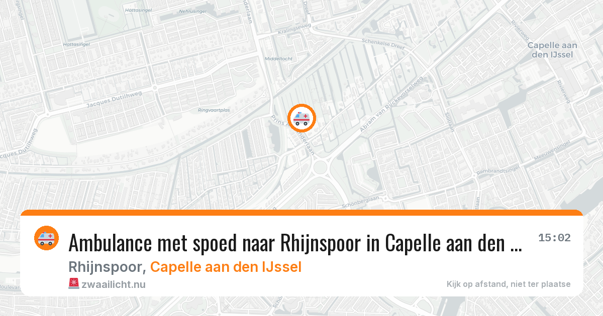 Ambulance met spoed naar Rhijnspoor in Capelle aan den IJssel — 1 jun 2026