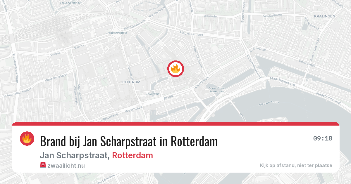Brand bij Jan Scharpstraat in Rotterdam — 26 jul 2026