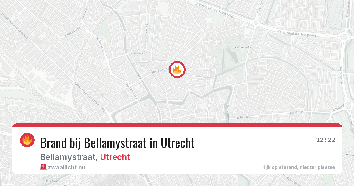 Brand bij Bellamystraat in Utrecht — 23 jul 2026