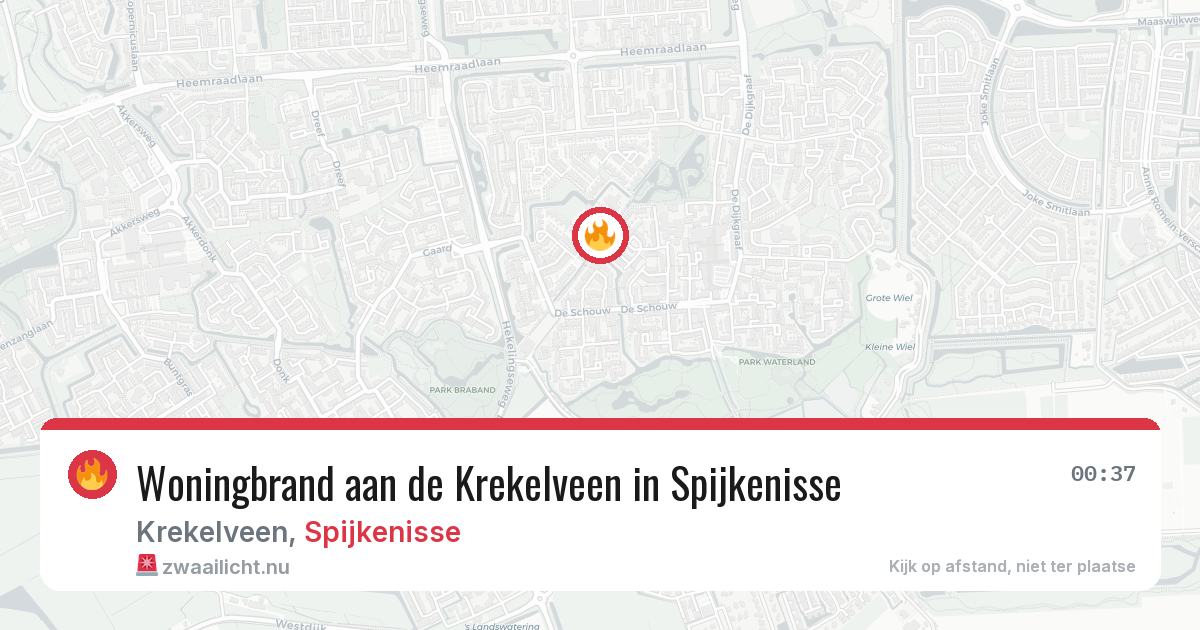 Woningbrand aan de Krekelveen in Spijkenisse — 19 mrt 2026
