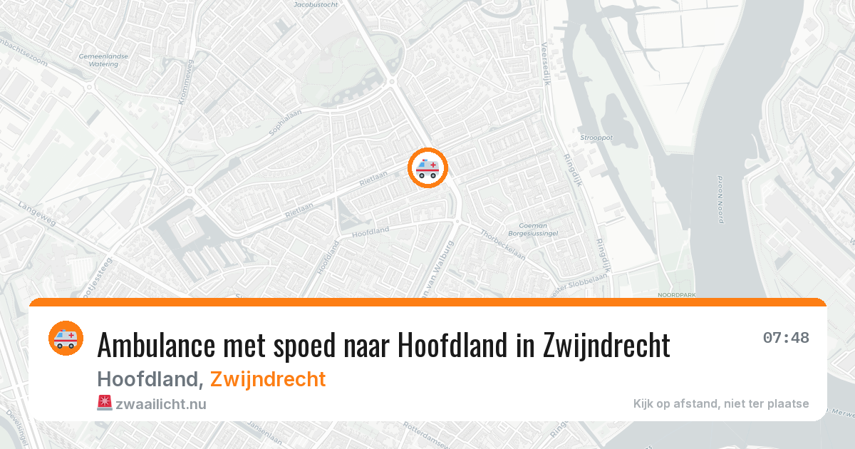 Ambulance met spoed naar Hoofdland in Zwijndrecht — 24 jul 2026