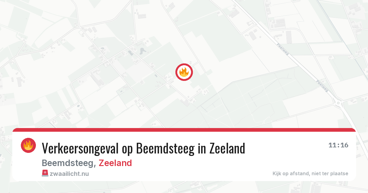 Verkeersongeval op Beemdsteeg in Zeeland — 17 jul 2026