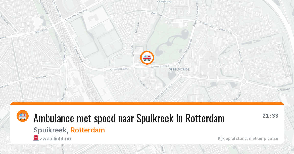 Ambulance met spoed naar Spuikreek in Rotterdam — 12 jul 2026