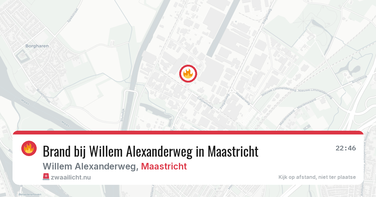 Brand bij Willem Alexanderweg in Maastricht — 15 mei 2026