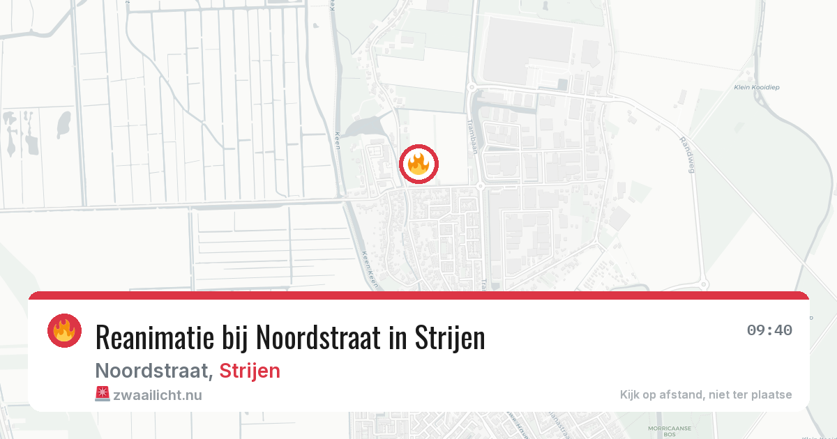 Reanimatie bij Noordstraat in Strijen — 21 jul 2026