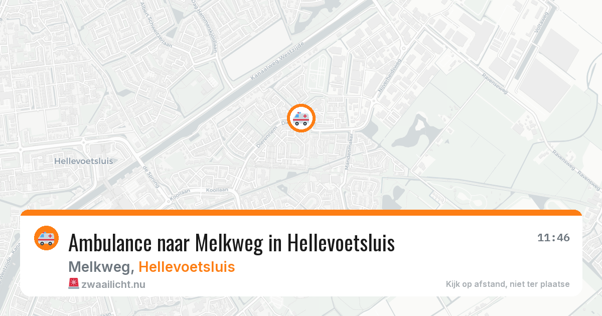 Ambulance naar Melkweg in Hellevoetsluis — 24 jul 2026