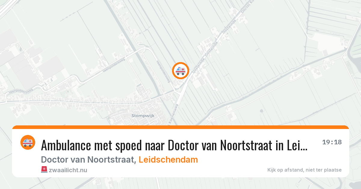 Ambulance met spoed naar Doctor van Noortstraat in Leidschendam — 24 mei 2026