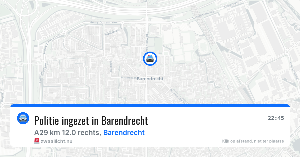 Politie ingezet in Barendrecht — 24 mrt 2026 | 🚨 Zwaailicht.nu