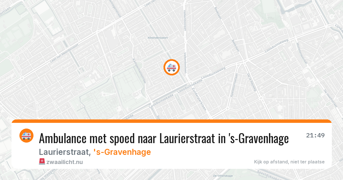 Ambulance met spoed naar Laurierstraat in 's-Gravenhage — 11 jul 2026