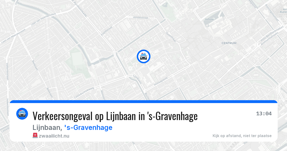 Verkeersongeval op Lijnbaan in 's-Gravenhage — 25 jan 2026