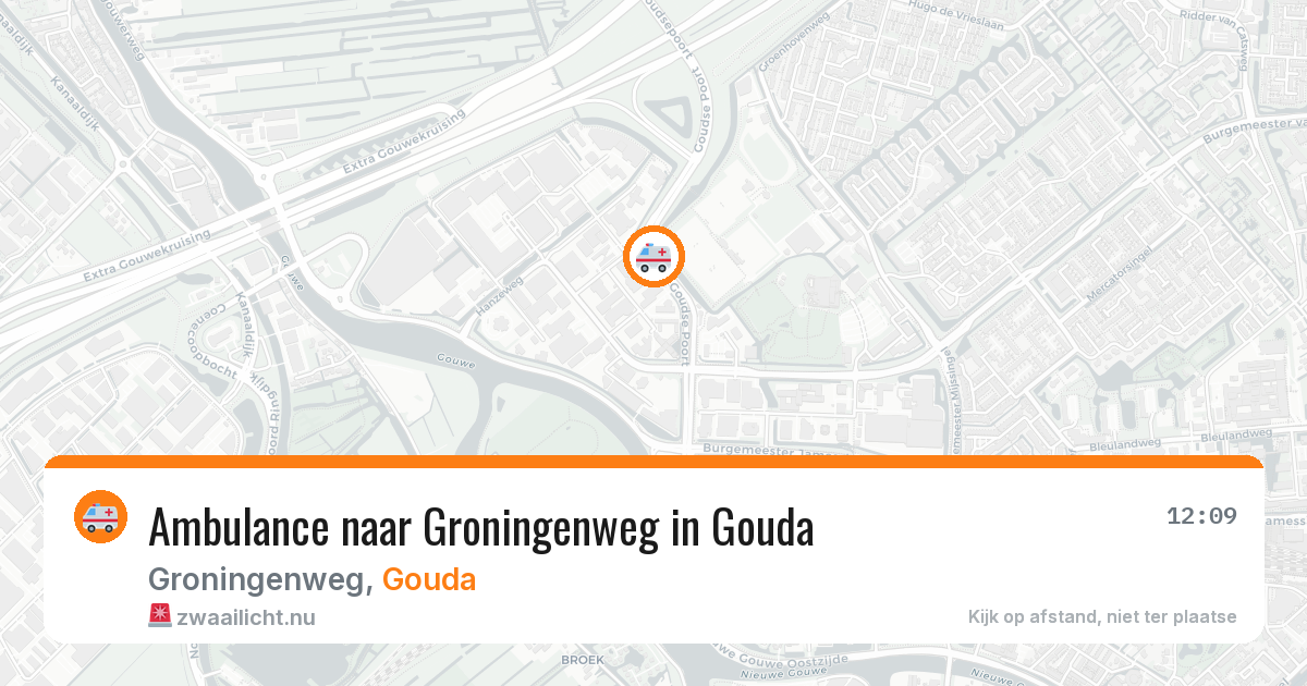 Ambulance naar Groningenweg in Gouda — 16 jul 2026