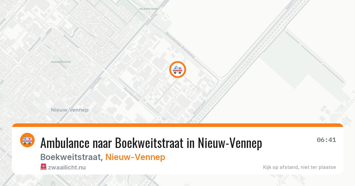 Ambulance naar Boekweitstraat in Nieuw-Vennep — 23 jul 2026