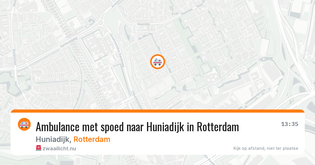 Ambulance met spoed naar Huniadijk in Rotterdam — 13 jul 2026