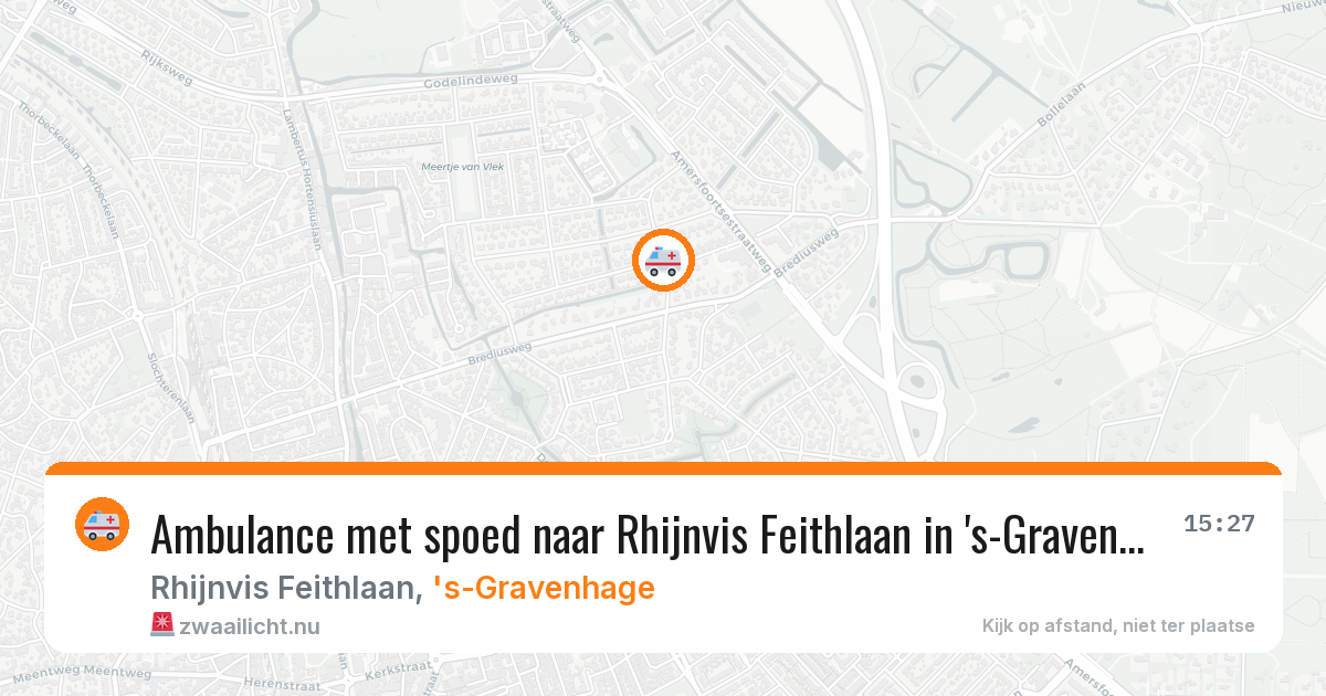 Ambulance met spoed naar Rhijnvis Feithlaan in 's-Gravenhage — 31 jan 2026