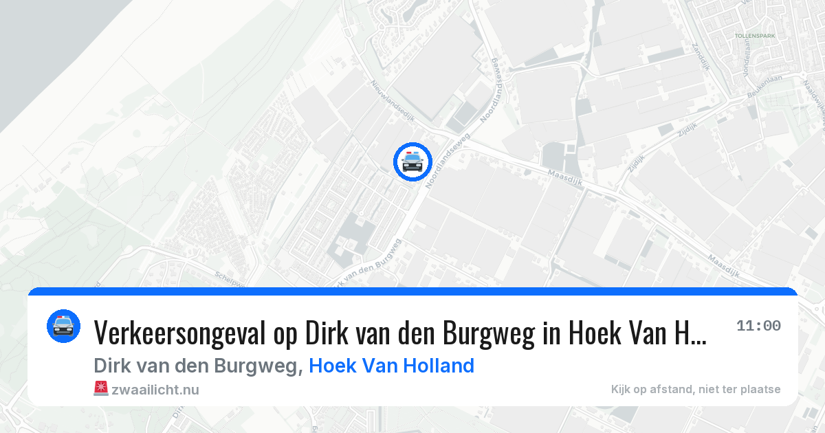 Verkeersongeval op Dirk van den Burgweg in Hoek Van Holland — 18 jul 2026