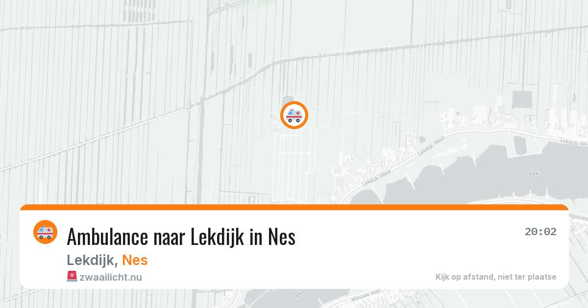 Ambulance naar Lekdijk in Nes — 26 mei 2026