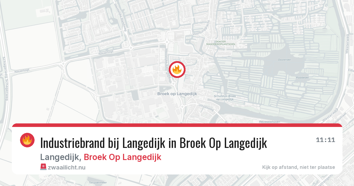 Industriebrand bij Langedijk in Broek Op Langedijk — 28 mei 2026