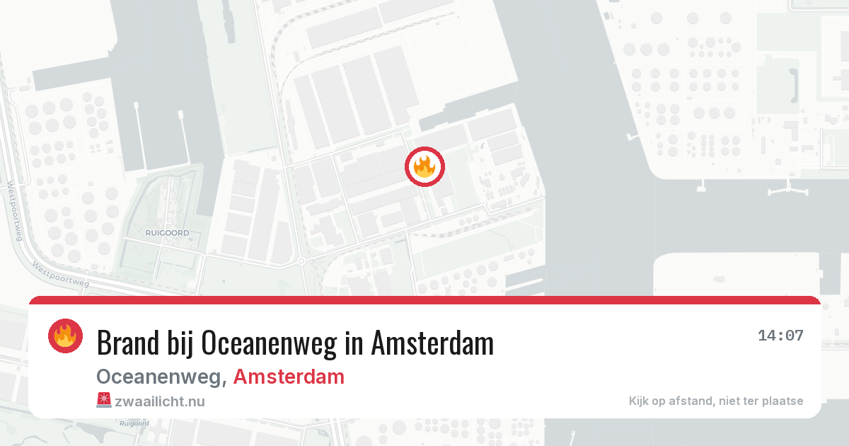 Brand bij Oceanenweg in Amsterdam — 10 jul 2026