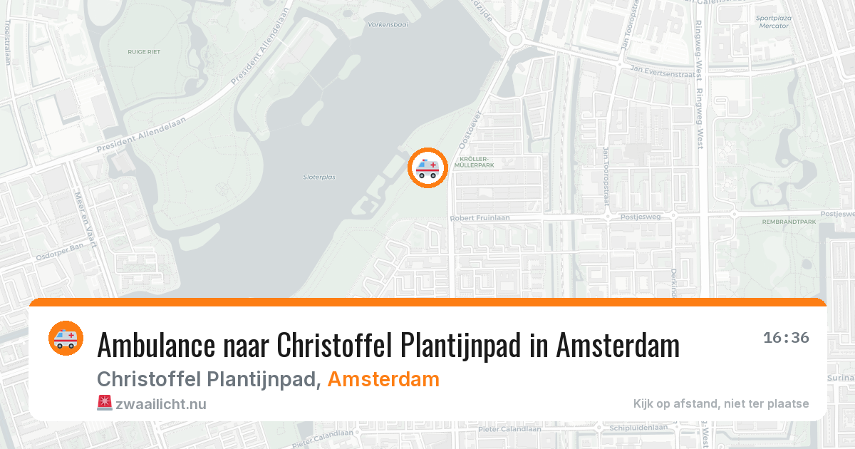 Ambulance naar Christoffel Plantijnpad in Amsterdam — 26 mrt 2026