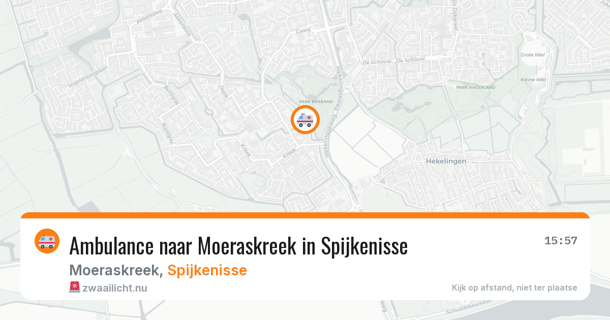 Ambulance naar Moeraskreek in Spijkenisse — 22 jul 2026