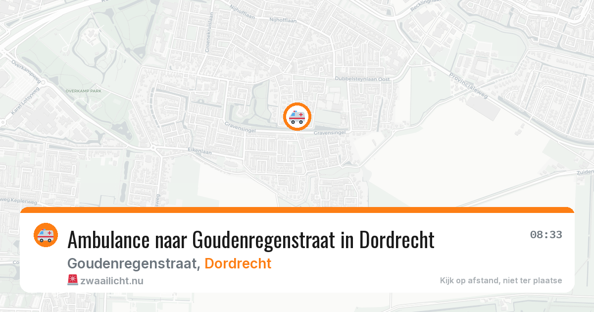 Ambulance naar Goudenregenstraat in Dordrecht — 27 jul 2026
