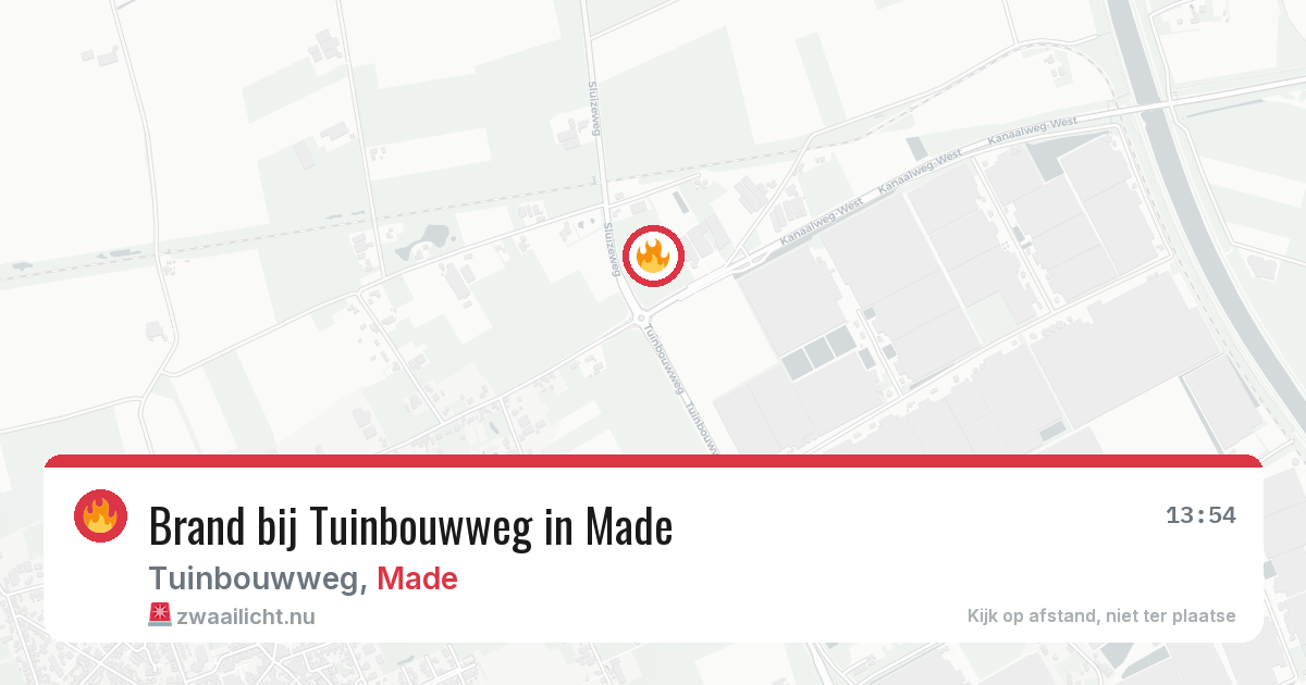 Brand bij Tuinbouwweg in Made — 2 jun 2026