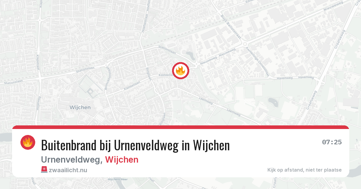 Buitenbrand bij Urnenveldweg in Wijchen — 20 jul 2026