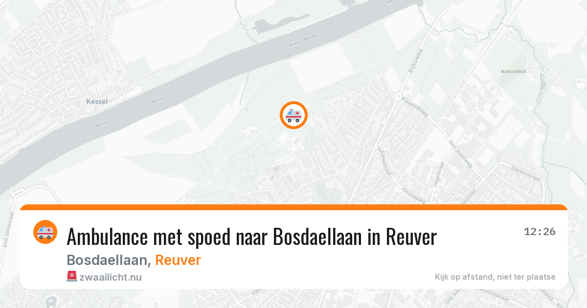Ambulance met spoed naar Bosdaellaan in Reuver — 18 jan 2026