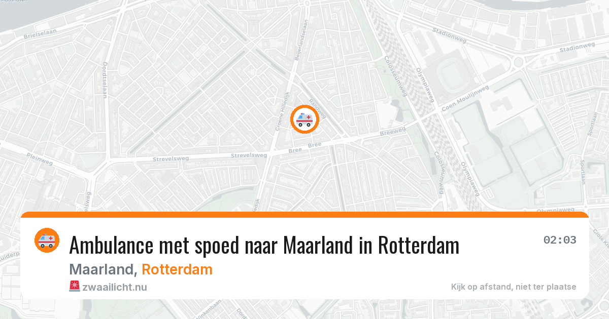 Ambulance met spoed naar Maarland in Rotterdam — 15 jul 2026