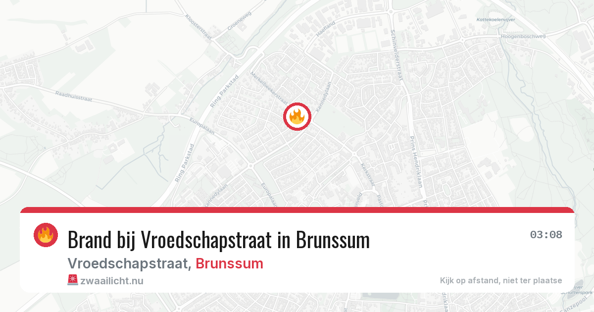 Brand bij Vroedschapstraat in Brunssum — 3 jun 2026