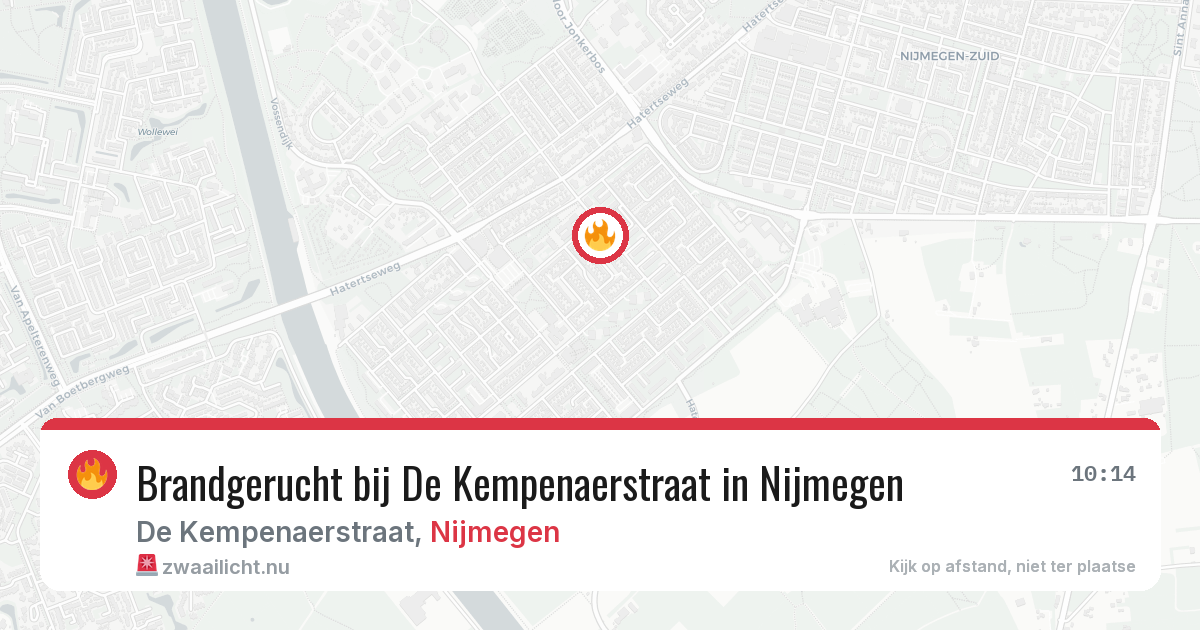 Brandgerucht bij De Kempenaerstraat in Nijmegen — 5 jun 2026