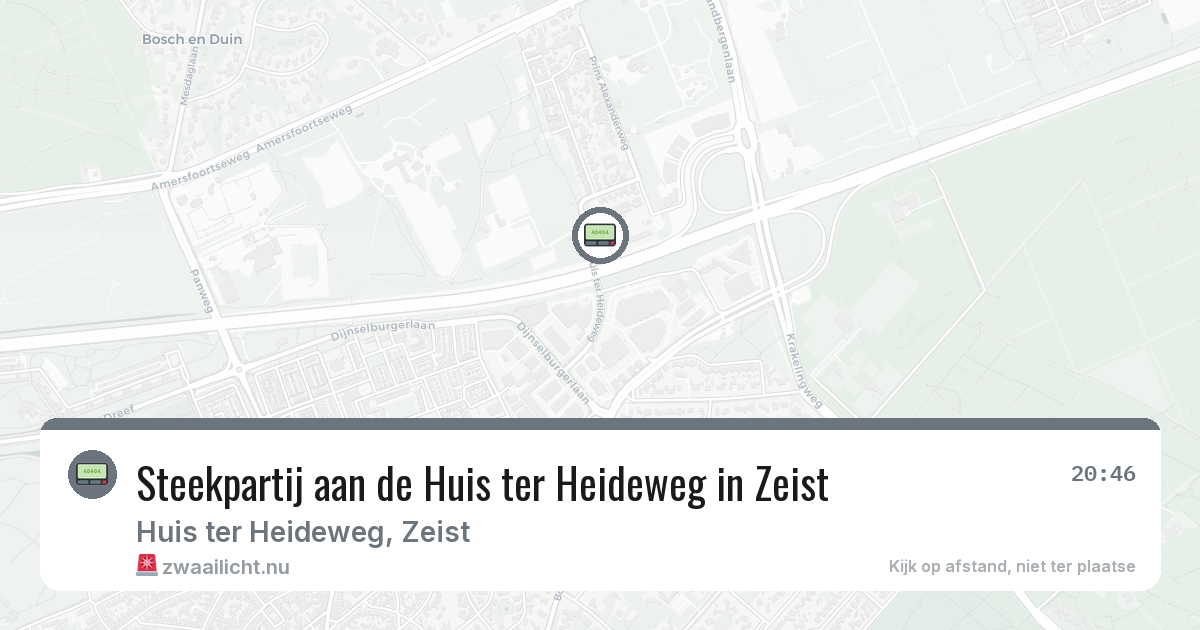 Steekpartij aan de Huis ter Heideweg in Zeist — 19 jul 2026