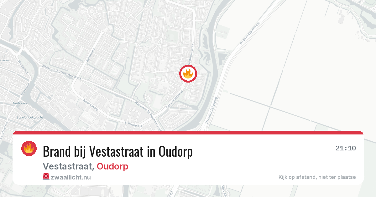 Brand bij Vestastraat in Oudorp — 9 jul 2026