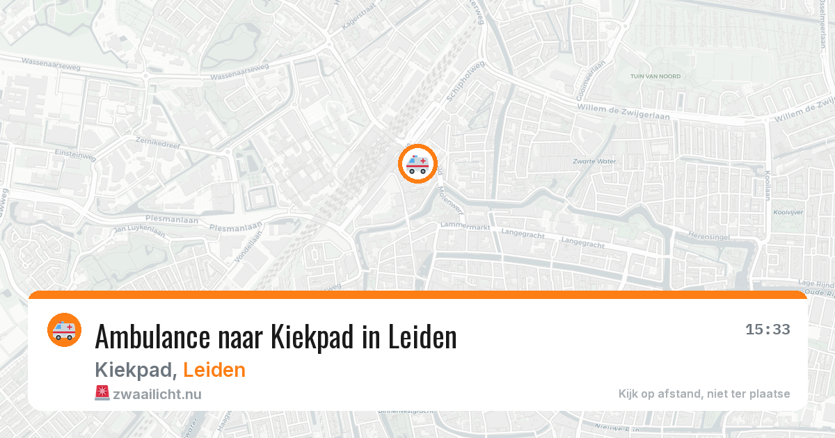 Ambulance naar Kiekpad in Leiden — 14 jul 2026
