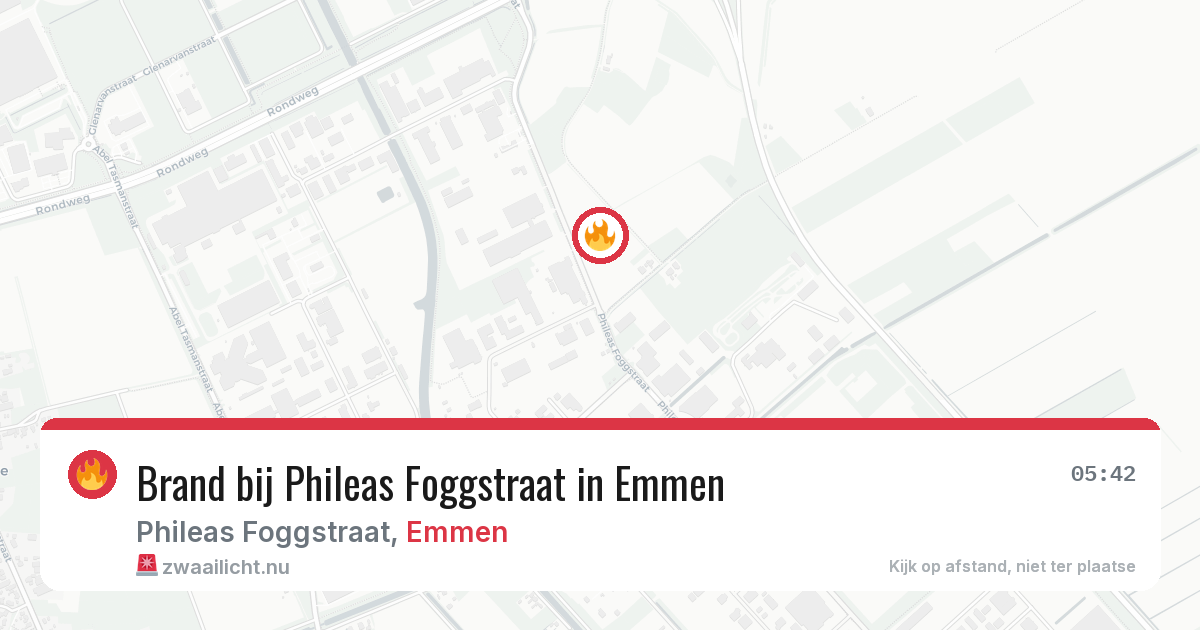 Brand bij Phileas Foggstraat in Emmen — 26 jun 2026